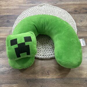 Minecraft Green Creeper Plush Neck Pillow Mojang